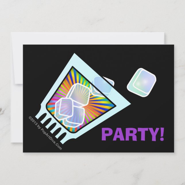 COCKTAIL - OLD FASHIONED - ROCKS GLASS INVITATION (Front)