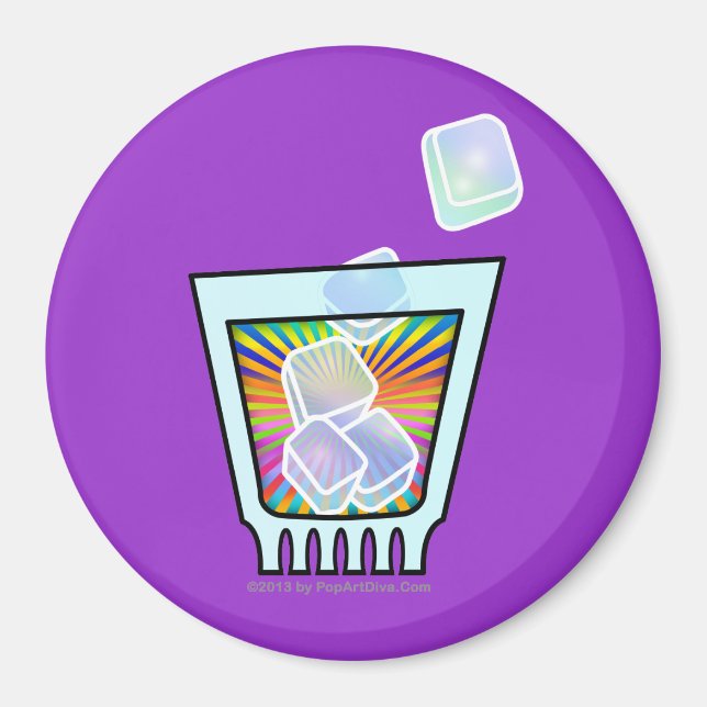 COCKTAIL - OLD FASHIONED - ROCKS GLASS MAGNET (Front)