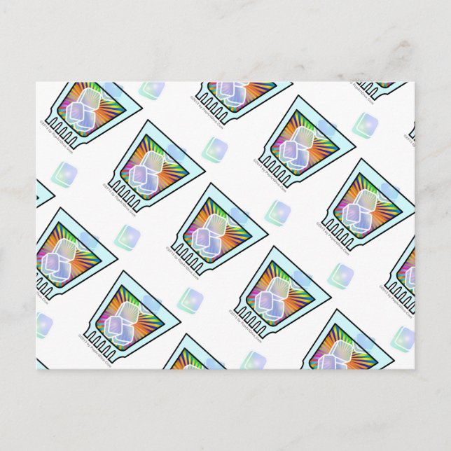 COCKTAIL - OLD FASHIONED - ROCKS GLASS POSTCARD (Front)