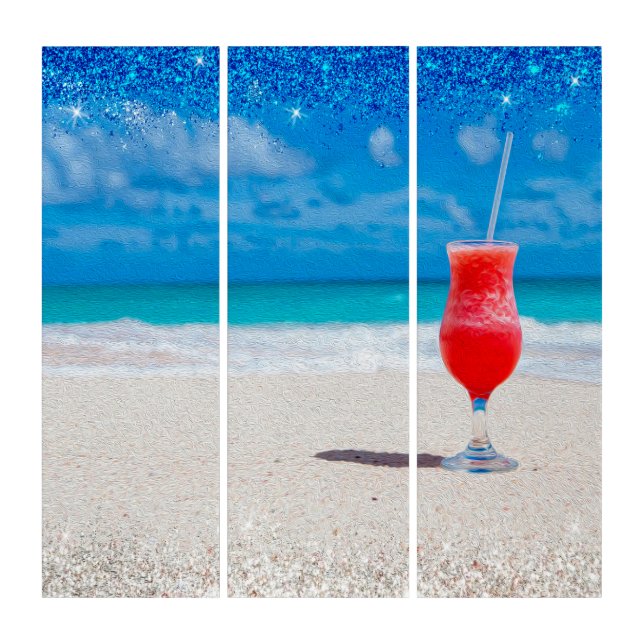 Cocktail on the Beach Triptych (Front)