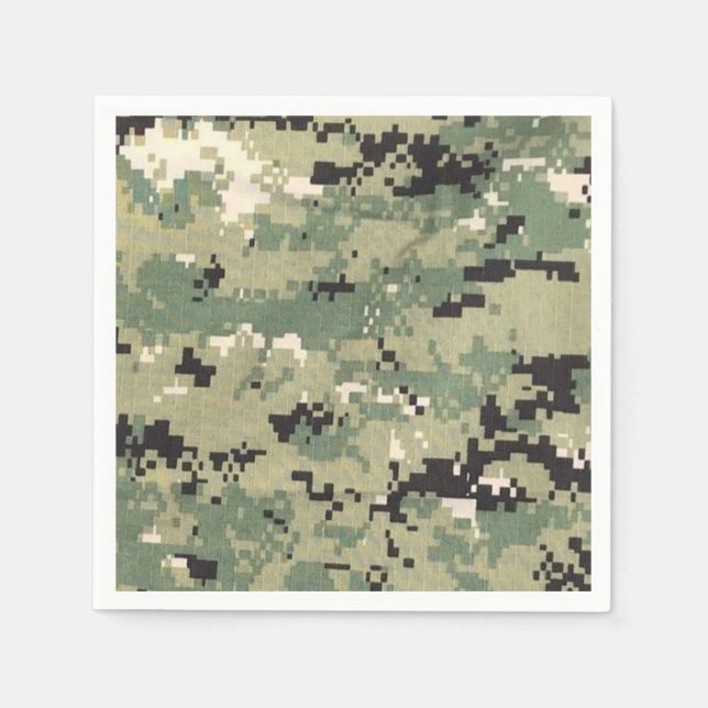 Cocktail Paper Napkin Navy Type III Three Digital (Front)