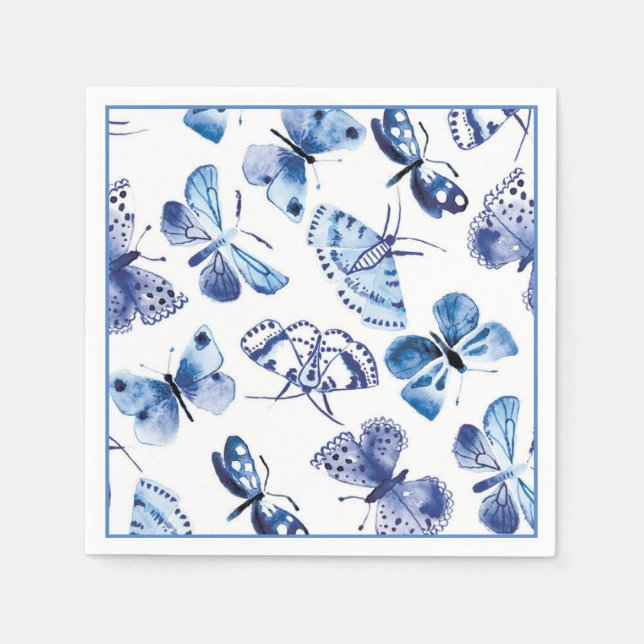 Cocktail Paper Napkins-Butterflies Napkins (Front)