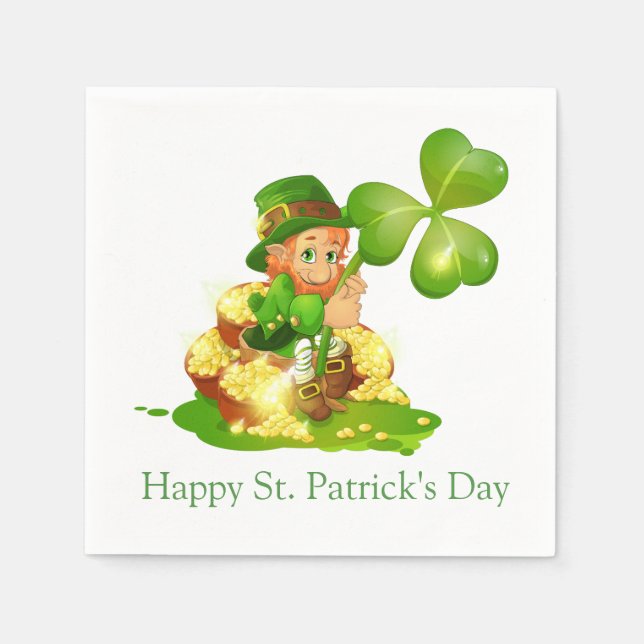 Cocktail Paper Napkins-St. Patrick's Day Napkins (Front)