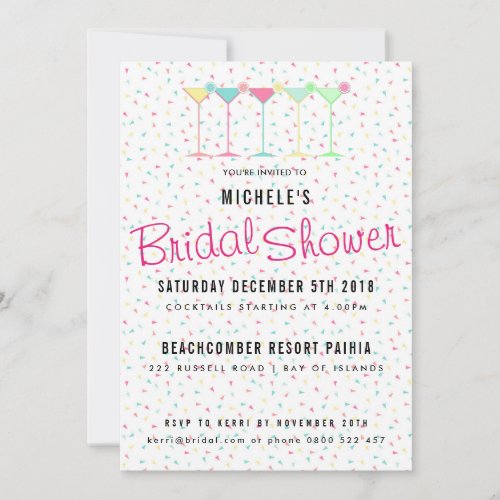 Cocktail Party Bridal Shower Invitation