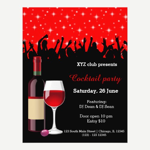 Cocktail party * choose background color flyer