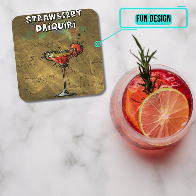 Cocktail Party Coaster Collection - Daiquiri (Please enjoy our design and see the others in the collection.)