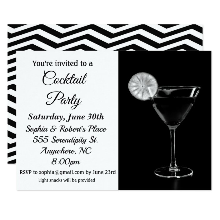 black and white cocktail party