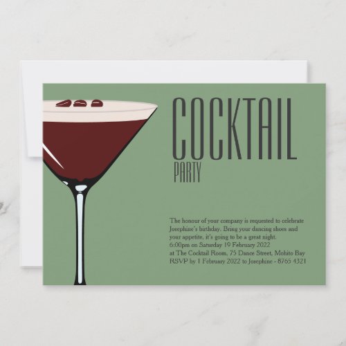 Cocktail Party Espresso Martini Invitation