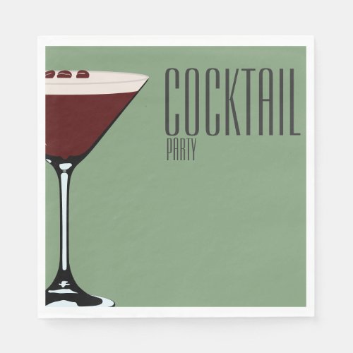 Cocktail Party Espresso Martini Napkin