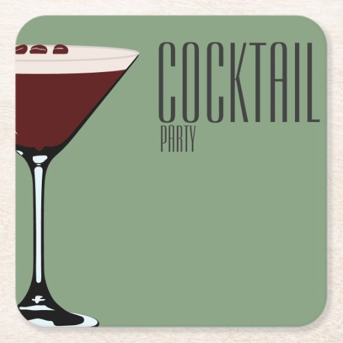 Cocktail Party Espresso Martini Paper Coaster