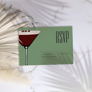 Cocktail Party Espresso Martini RSVP Card