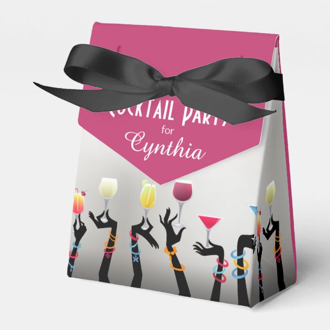 Cocktail Party Favor Boxes (Front Side)