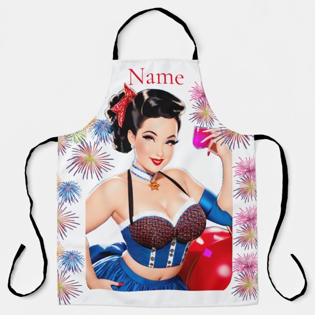 Cocktail Party Girl Thunder_Cove Apron (Front)