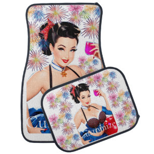 Cocktail Party Girl Thunder_Cove Car Floor Mat