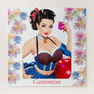 Cocktail Party Girl Thunder_Cove Jigsaw Puzzle