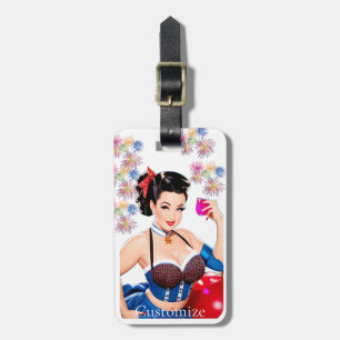Cocktail Party Girl Thunder_Cove Luggage Tag