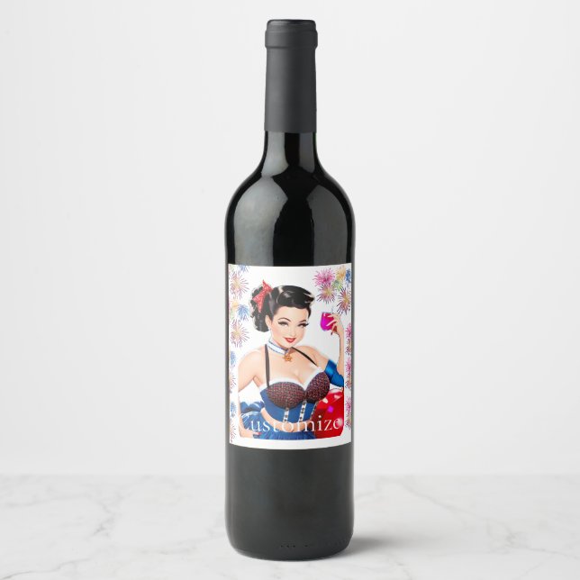 Cocktail Party Girl Thunder_Cove Wine Label (Front)