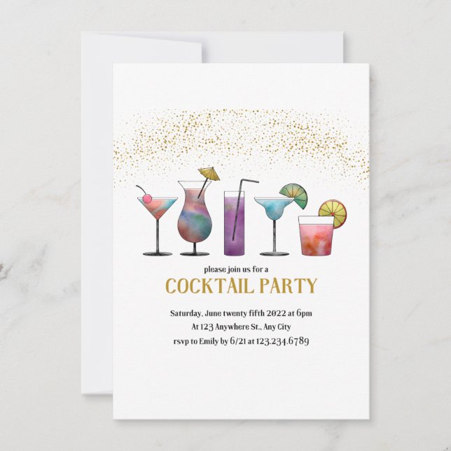 Cocktail Party Invitation (Front)