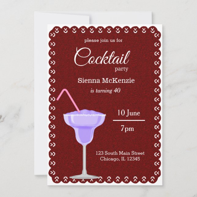 Cocktail party invitation (Front)