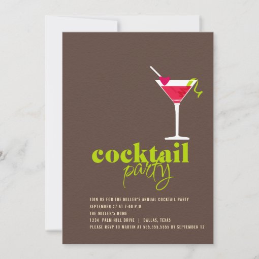 Cocktail Party Invitation | Zazzle