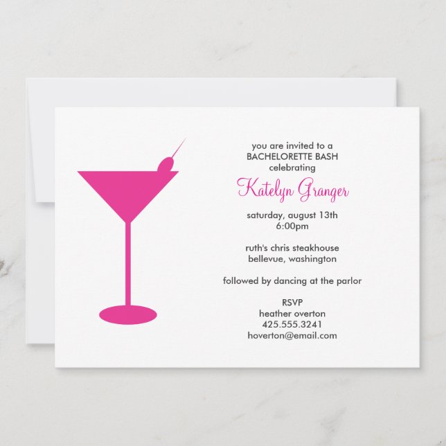 Cocktail Party Invitation (Front)