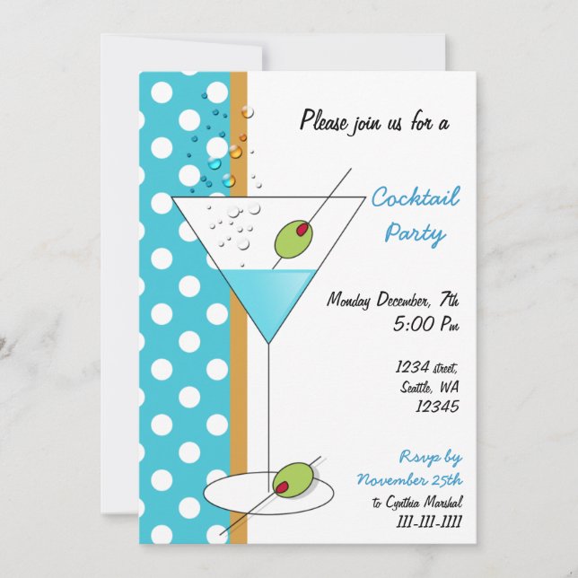 Cocktail party Invitation (Front)