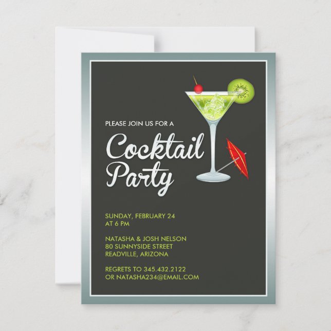 Cocktail Party Invitation (Front)
