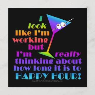 Cocktail Party Invitation - How Long to Happy Hour