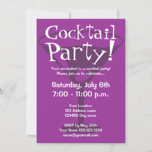 Cocktail party invitations for celebrations