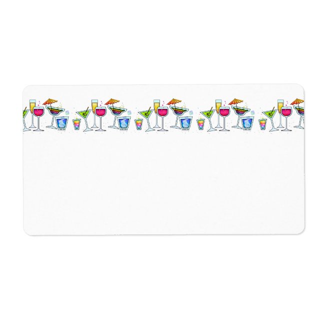 COCKTAIL PARTY NAME TAG LABEL (Front)