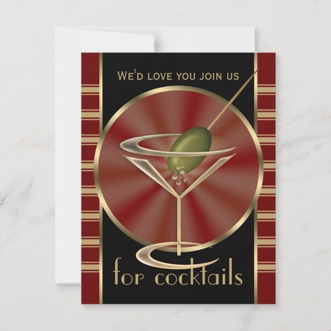Cocktail Party Small Invitations (Front)