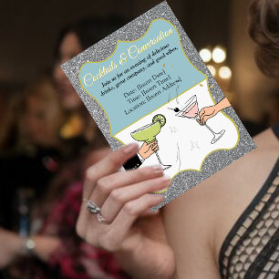 Cocktail party, sophisticated conversations, drink invitation
