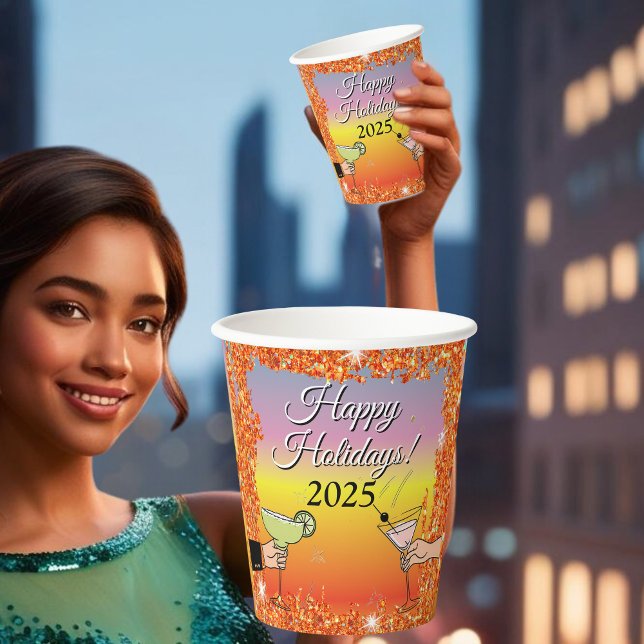 Cocktail party, sophisticated conversations, drink paper cups (Creator Uploaded)