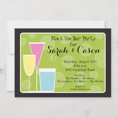 Cocktail Party Trio- Stock the Bar Invitation