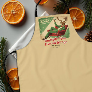 Cocktail Party Vintage Funny Retro Christmas Party Apron