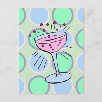 Cocktail Pop Art Postcard by Kinder_Kleider at Zazzle