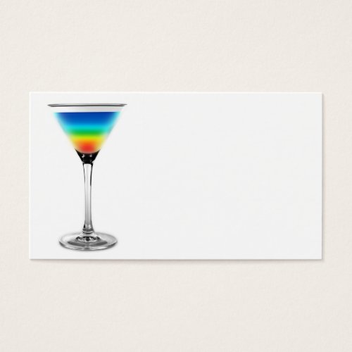 cocktail - rainbow colors business card template