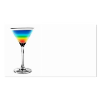 cocktail - rainbow colors business card
