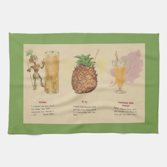 Cocktail Recipe Bar Towel (Horizontal)