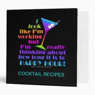 Cocktail Recipe Binders - How Long to Happy Hour