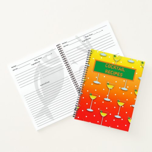 COCKTAIL RECIPE NOTEBOOK