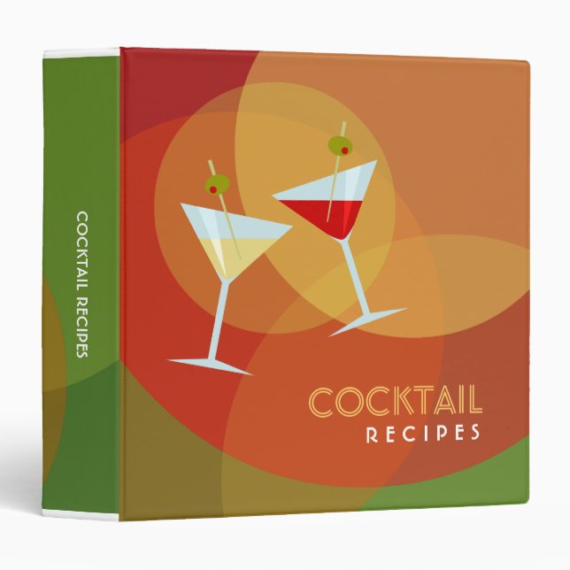 Cocktail Recipes binder (Front/Spine)