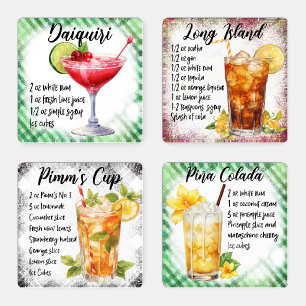 Cocktail Recipes Coaster Set