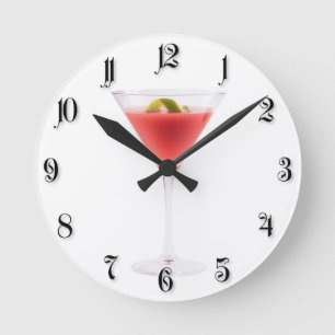 Cocktail Round Clock