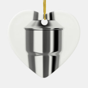 Cocktail shaker ceramic ornament