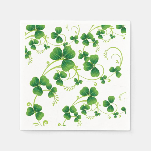 Cocktail Size Paper Napkins-Saint Patrick's Napkins (Front)