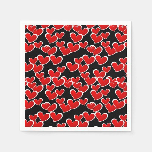 Cocktail Size Paper Napkins_Valentine Hearts Napkins