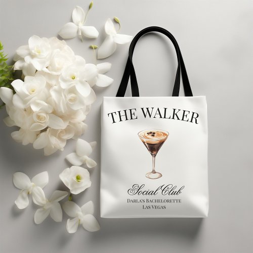 Cocktail Social Club Espresso Martini Bachelorette Tote Bag