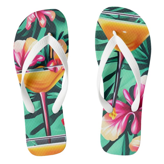 Cocktail Time Flip Flops (Footbed)