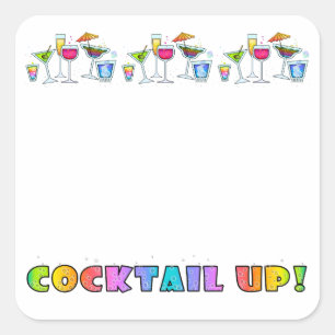 COCKTAIL UP 3 GLASSES STICKER